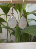 Rainbow Moonstone Teardrop Earrings