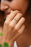 Celestial adjustable brass ring