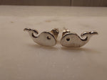 Whale stud earrings