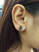 Hamsa stud earrings