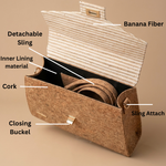 Banana Fiber and Cork Luxe Satchel