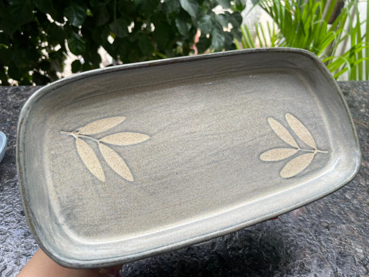 Celadon leaf trays