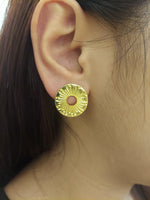 Gold sun burst earrings