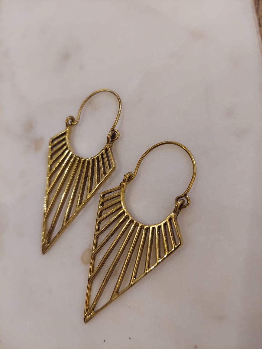 Triangle hoop earrings