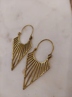 Triangle hoop earrings