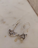 Ginko leaf drops earrings