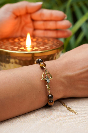 Tiger eye hamsa healing bracelet