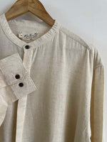 Jamdhani Chinese collar shirt - Ivory