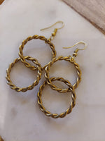 Double twisted hoop earrings