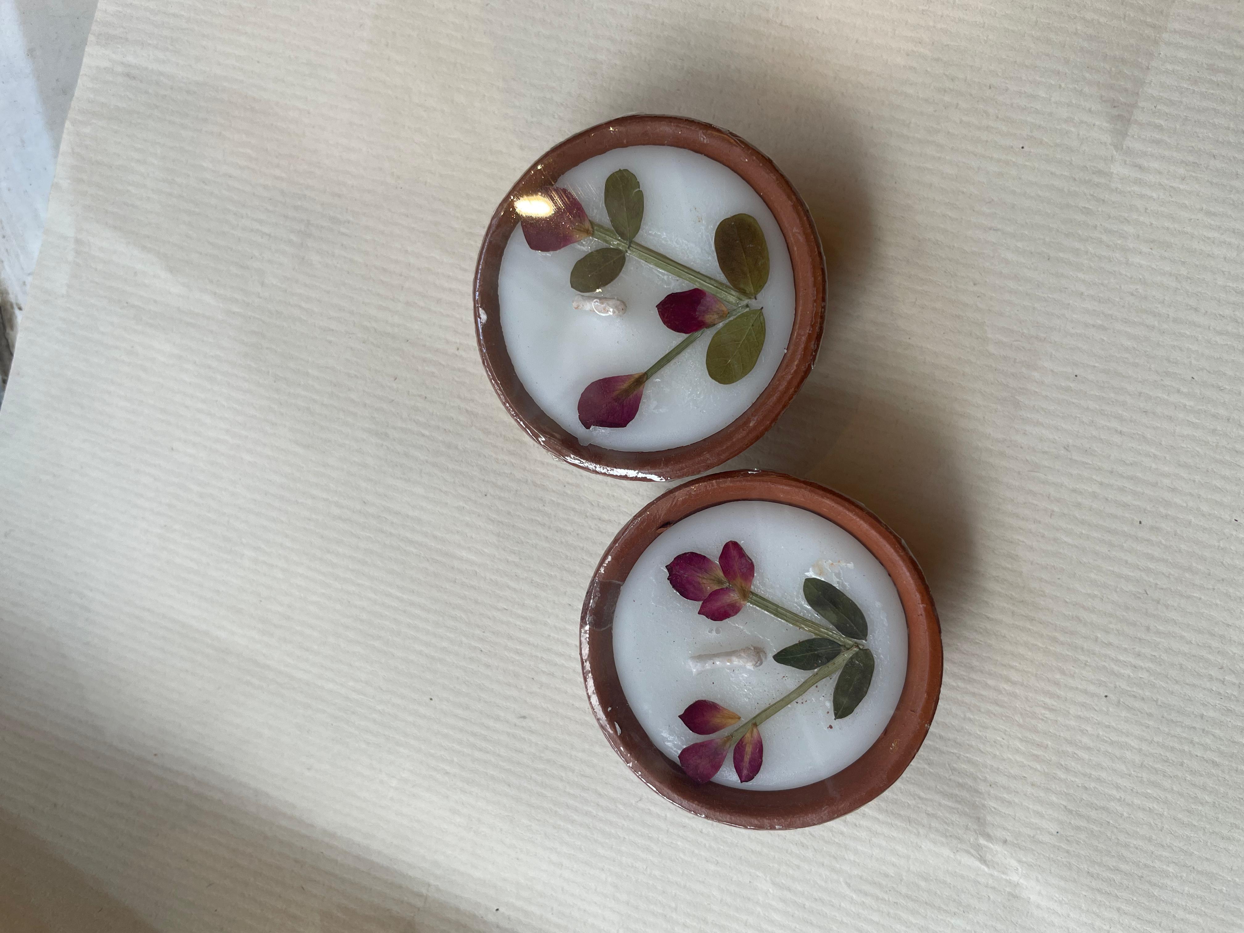 Terracotta Diya candle