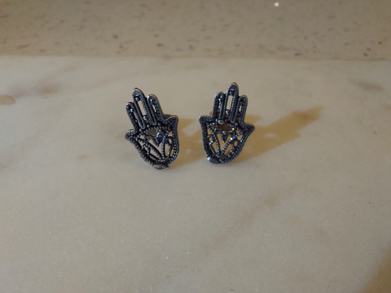 Hamsa stud earrings