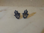 Hamsa stud earrings
