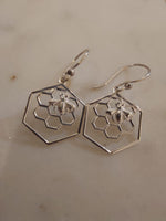 Honeycomb earrings Silver