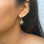 Garnet, Peridot & Citrine Drop Earrings