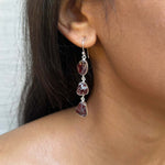Uncut Garnet Dangle Earrings