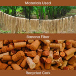 Banana Fiber and Cork Bloom Pouch