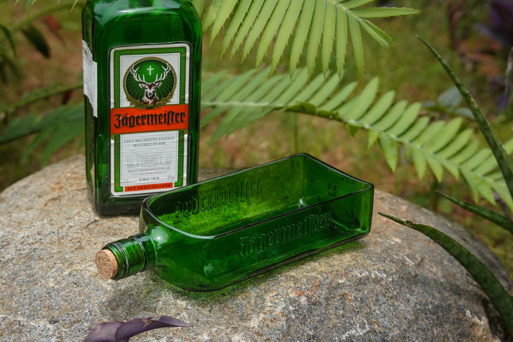 Upcycled Jagermeister platter