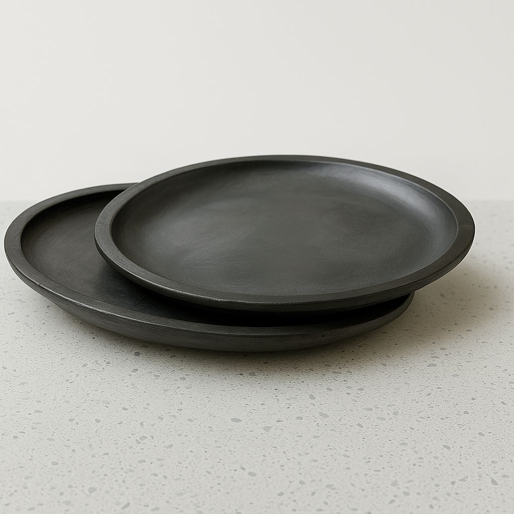 Black Pottery Plates