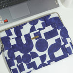 Blue abstract laptop sleeve