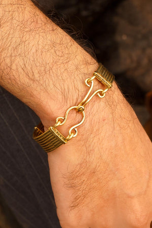 Stackable brass kadha men's