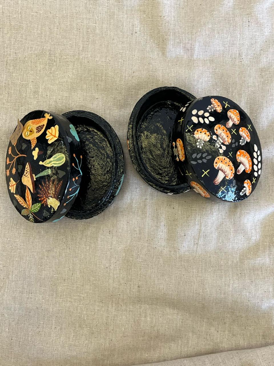 Paper mache box painted