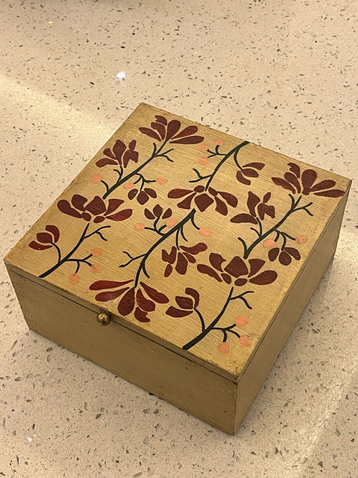 Mango wood box carved