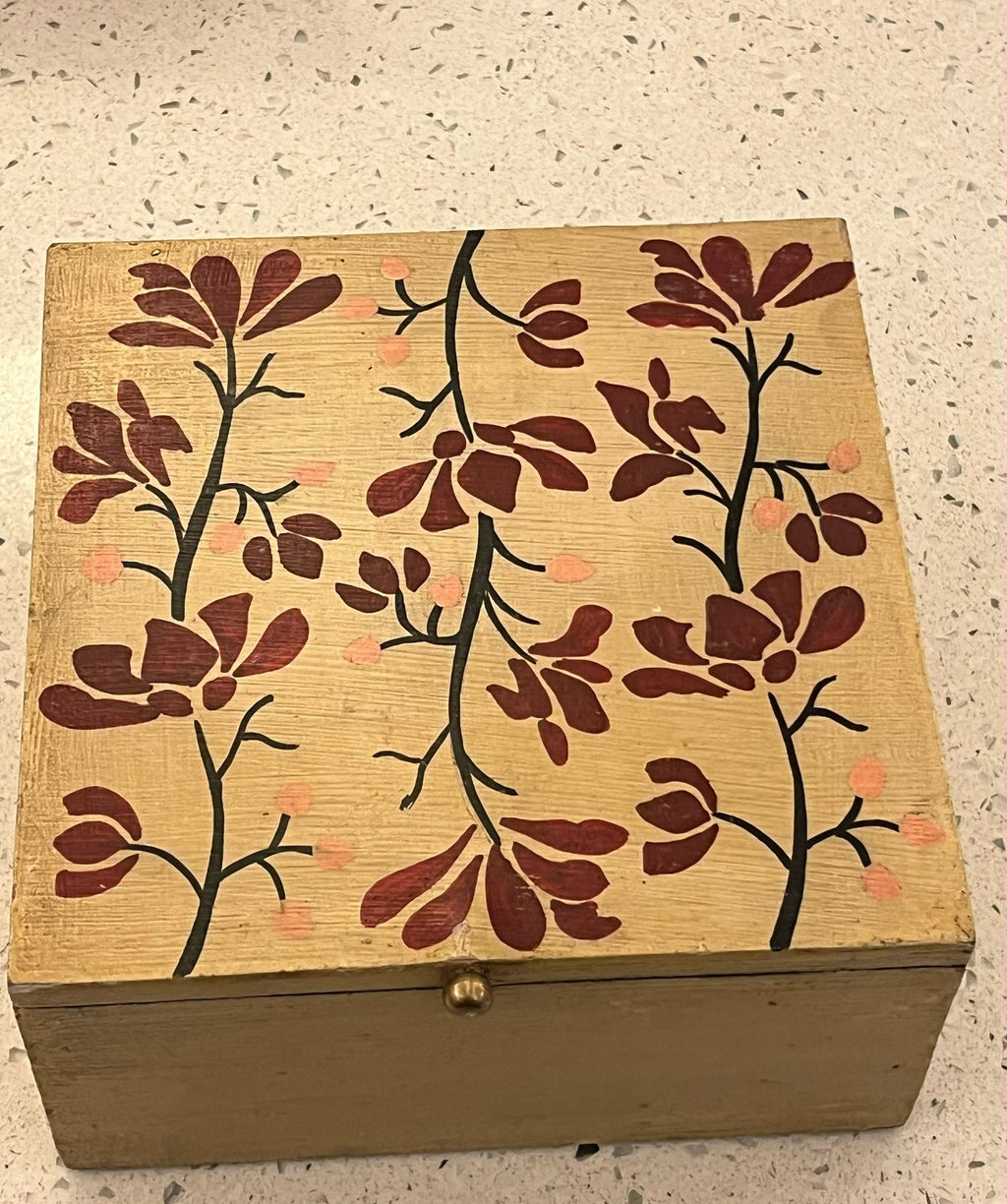 Mango wood box carved