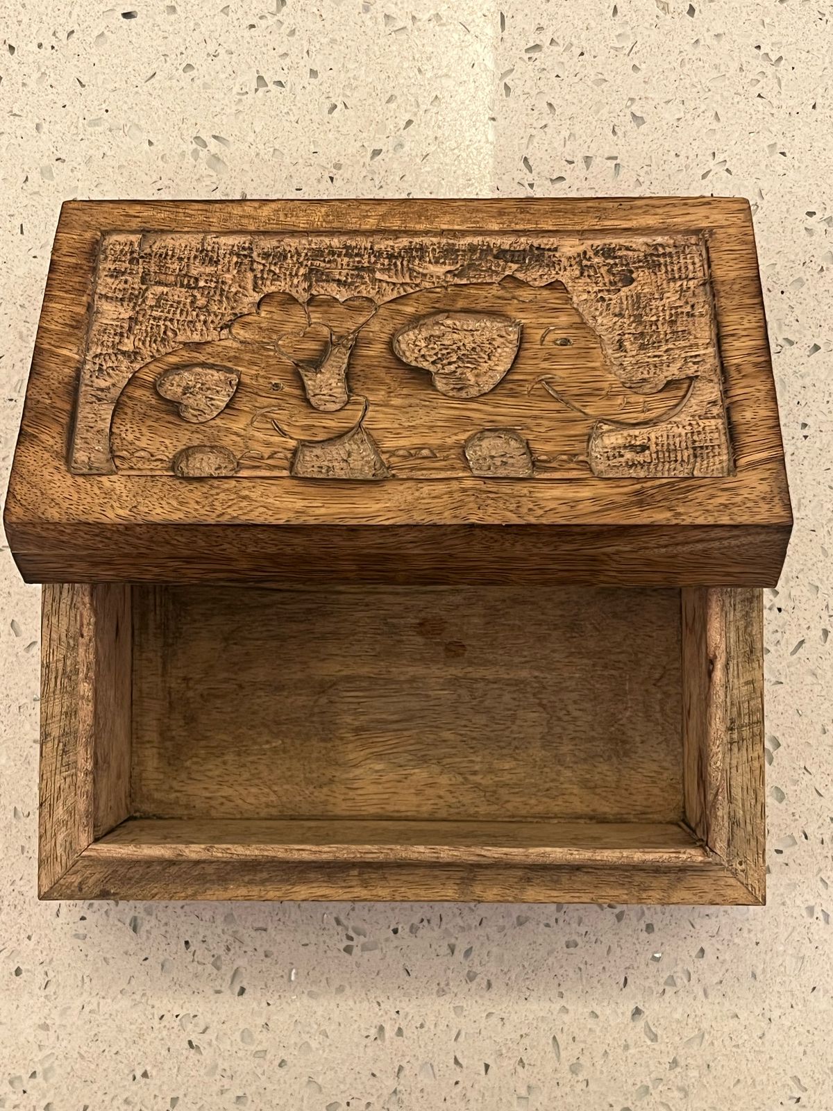 Mango wood box carved