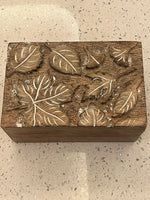 Mango wood box carved