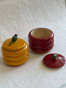 Wooden kum kum box - small