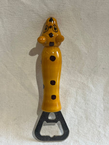 Wooden animal bottle opener