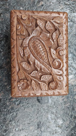 Carved Walnut Wood Box
