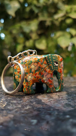 Paper Mache Elephant Key Chain