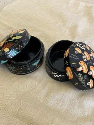 Paper mache box painted