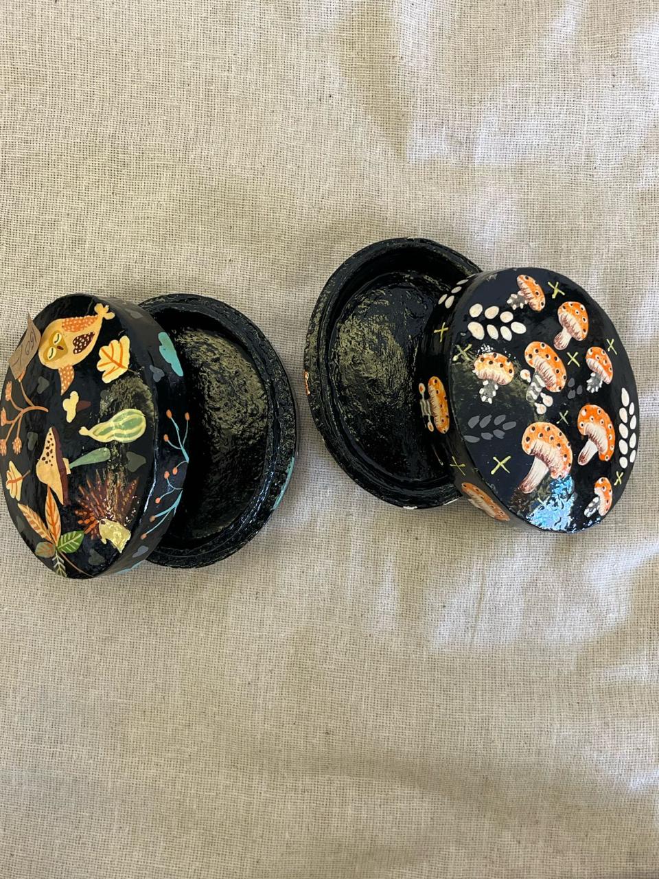 Paper mache box painted