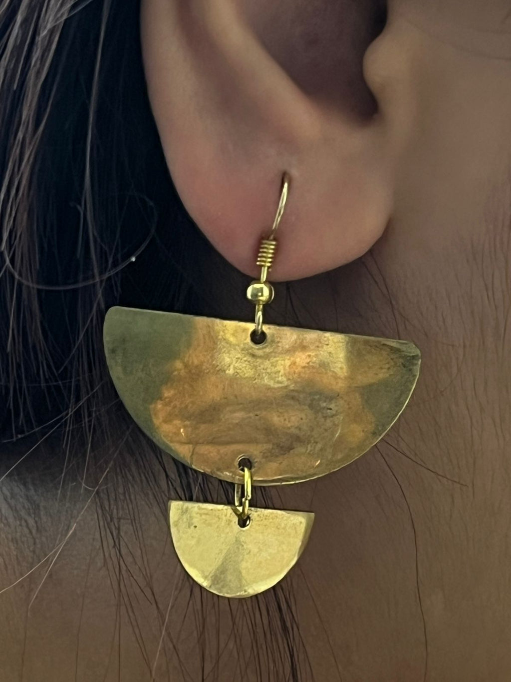Brass earrings