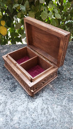 Carved Walnut Wood Box