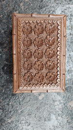 Carved Walnut Wood Box