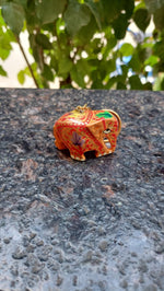 Paper Mache Elephant Key Chain