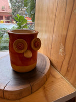 Wooden owl vase - Big