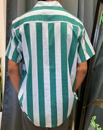Half sleeve stripes shirt - Green and Grey