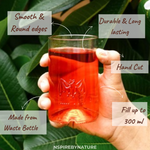 Upcycled Bacardi Rum Glass Set of 2