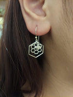 Honeycomb earrings Silver