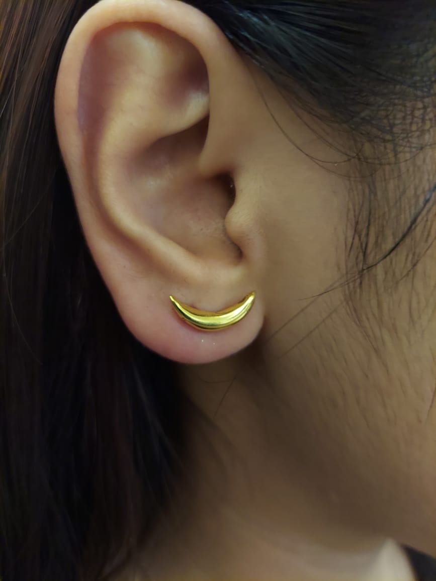 Celestial moon earrings Gold