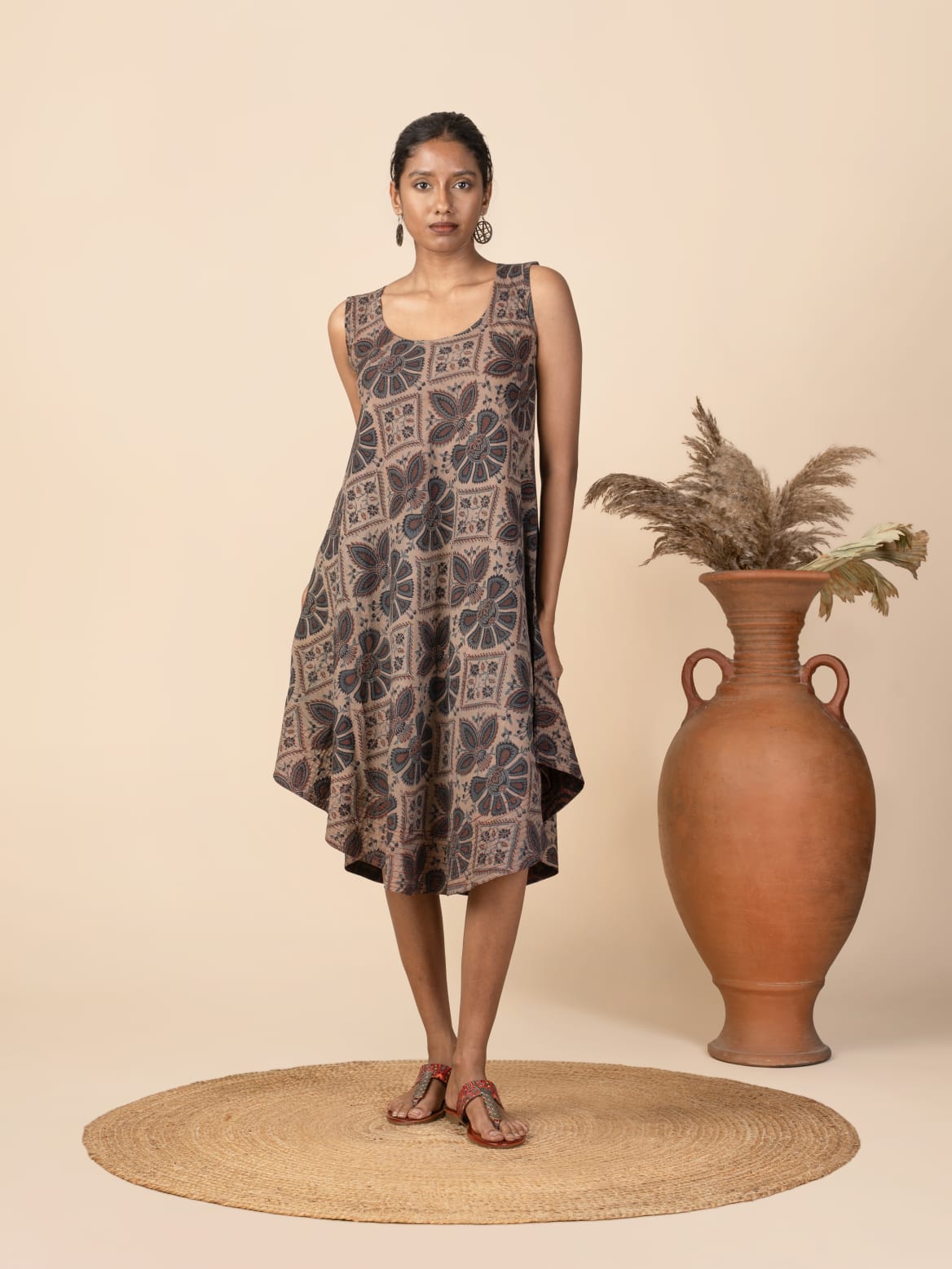 Mudcloth mosaic dress
