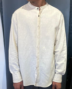 Jamdhani Chinese collar shirt - Ivory