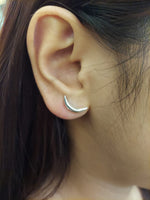 Celestial moon earrings Silver