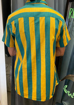 Half sleeve stripes shirt - Green and yellow