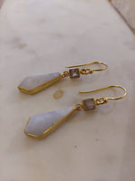 Gold kite drops earrings
