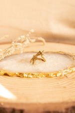 Star Fish adjustable brass ring